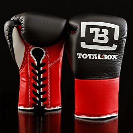 Боксерские перчатки для спарринга TOTALBOX черные 